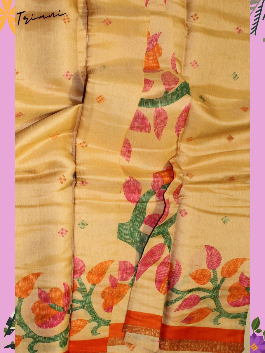 Printed Silk Linen